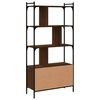 vidaXL Biblioth&egrave;que avec portes ch&ecirc;ne marron 76,5x30x154,5 cm