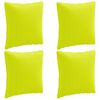 vidaXL Coussins de Dos 4 Pi&egrave;ces PUTTEN 4 pcs 100 % polyester Vert vif.
