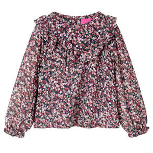 Chemise pour enfants &agrave; manches longues rose fonc&eacute; 92