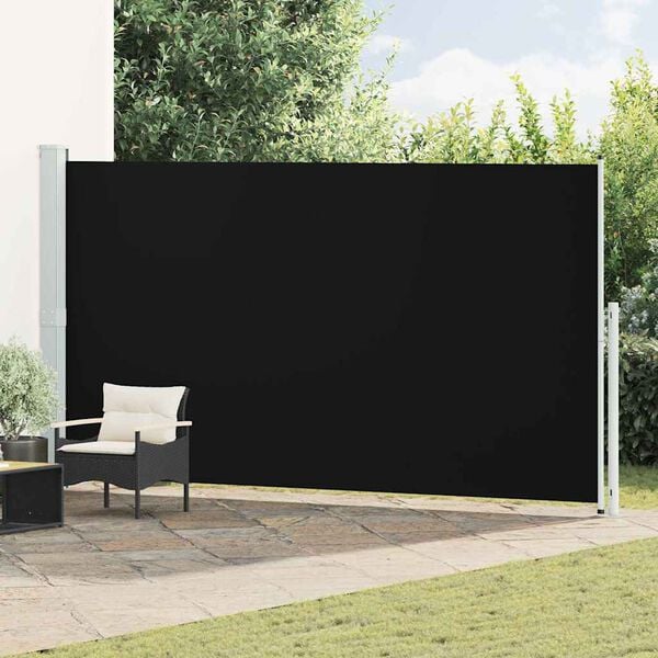 vidaXL Auvent lat&eacute;ral r&eacute;tractable de patio 200x500 cm Noir