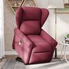 vidaXL Fauteuil inclinable de massage &eacute;lectrique Rouge bordeaux Tissu