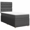 vidaXL Sommier &agrave; lattes de lit avec matelas Gris fonc&eacute; 90x200 cm Tissu