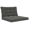 vidaXL Coussin de canap&eacute; d'ext&eacute;rieur 2 pcs Anthracite Polyester