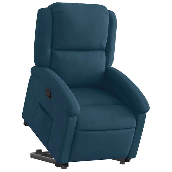 vidaXL Fauteuil inclinable bleu velours