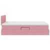 vidaXL Lit de Rangement avec matelas Rose 120 x 200 cm Velours