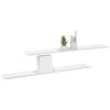 vidaXL &Eacute;tag&egrave;re flottante 2 pcs Blanc 100 x 9 x 2,5 cm Acier