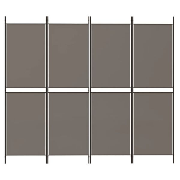 vidaXL Cloison de séparation 4 panneaux Anthracite 200x220 cm Tissu