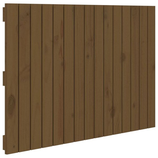 vidaXL T&ecirc;te de lit murale Marron miel 95,5x3x60 cm Bois massif de pin