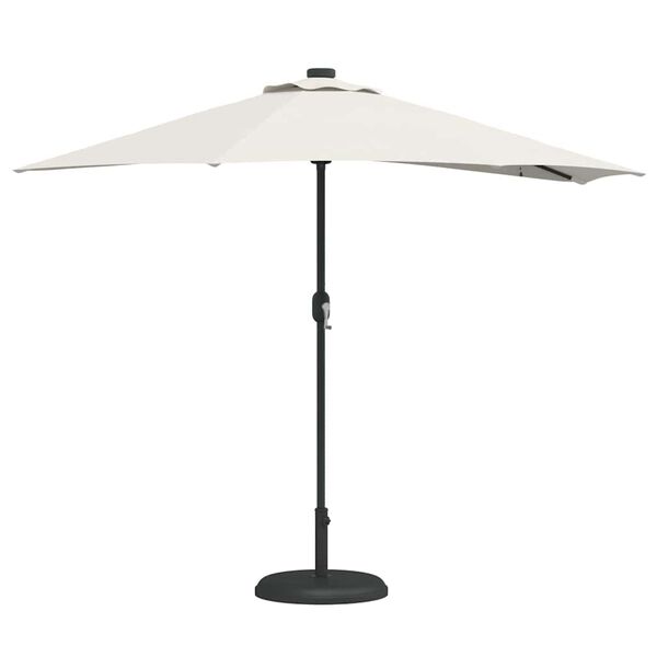 vidaXL Parasol de jardin Sable 294 x 150 x 224 cm Polyester et Acier