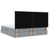 vidaXL Lit avec rangement et matelas Gris clair 200 x 200 cm Polyester