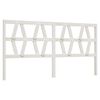 vidaXL T&ecirc;te de lit Blanc 186x4x100 cm Bois massif de pin