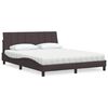 vidaXL Lit avec matelas Hanko marron fonc&eacute; 160x200 cm tissu