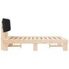 vidaXL Cadre de lit avec t&ecirc;te de lit rembourr&eacute;e Noir 120 x 200 cm