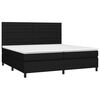 vidaXL Sommier &agrave; lattes de lit avec matelas Noir 200x200 cm Tissu