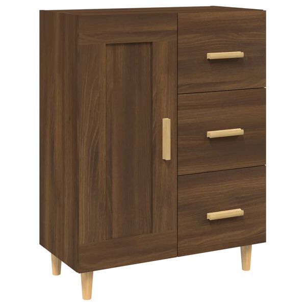 vidaXL Buffet Ch&ecirc;ne marron 69,5x34x90 cm Bois d'ing&eacute;nierie
