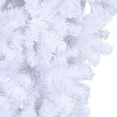 vidaXL Sapin de Noël artificiel renversé avec support Blanc 210 cm