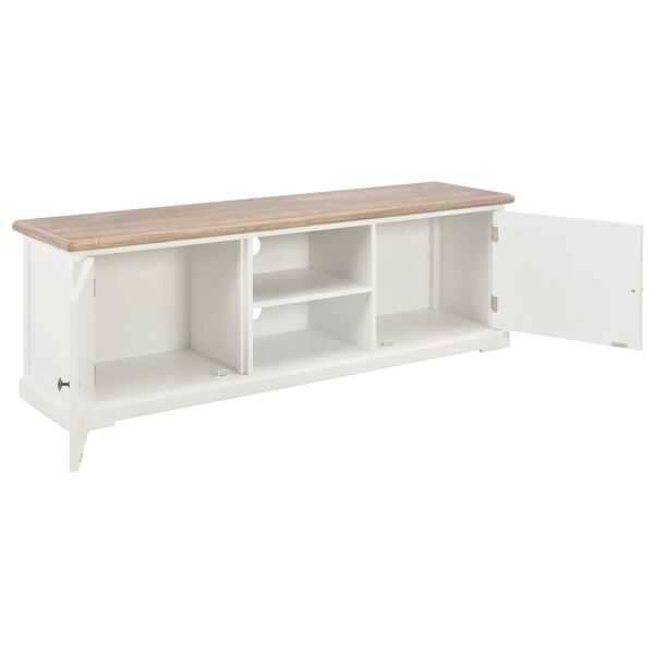 vidaXL Meuble TV Blanc 120x30x40 cm Bois