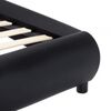 vidaXL Cadre de lit avec LED sans matelas noir 140x200 cm