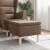 vidaXL Tabouret avec pieds en bois Marron Tissu