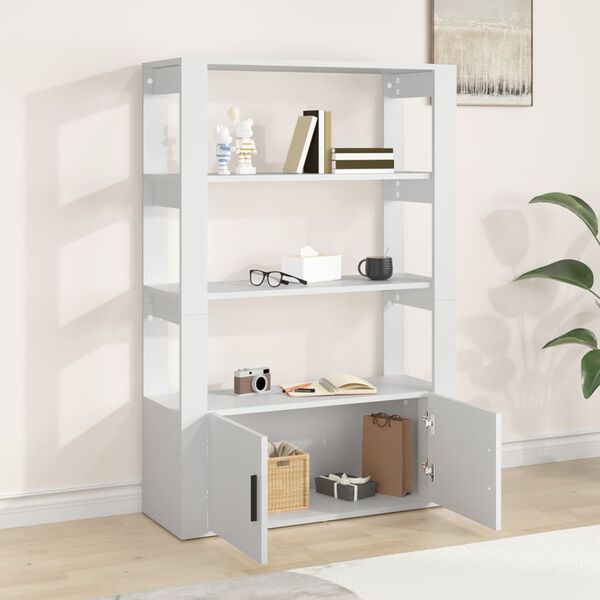 vidaXL Buffet Blanc 80x30x119,5 cm Bois d'ingénierie