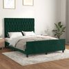 vidaXL Cadre de lit sans matelas vert fonc&eacute; 140x200 cm velours