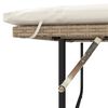 vidaXL Canapé de jardin 2 places coussins beige résine tressée&acacia