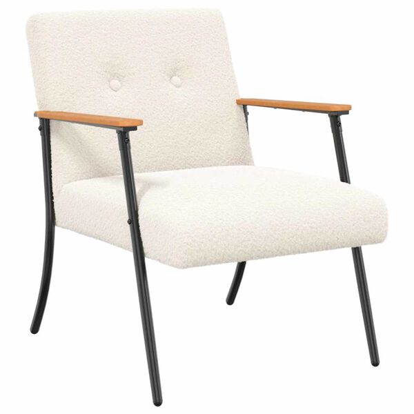 vidaXL fauteuil Cr&egrave;me 59 x 75 x 78 cm