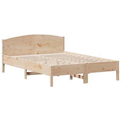vidaXL Cadre de lit avec tête de lit 150x200 cm bois de pin massif