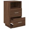 vidaXL Tables de chevet 2 pcs avec 2 tiroirs chêne marron 36x36x68 cm