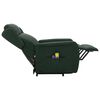 vidaXL Fauteuil de massage Vert foncé Tissu