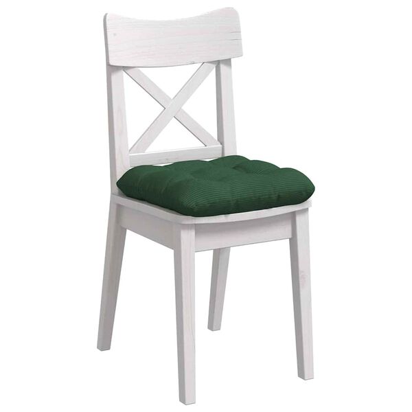 vidaXL Coussins de si&egrave;ge 4 pcs Vert fonc&eacute; 45 x 45 cm