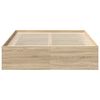 vidaXL Cadre de lit sans matelas ch&ecirc;ne sonoma 140x200 cm