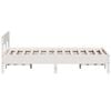 vidaXL Cadre de lit sans matelas blanc 135x190 cm bois de pin massif