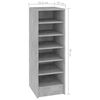 vidaXL Armoire &agrave; chaussures Gris b&eacute;ton 31,5x35x90 cm Bois d'ing&eacute;nierie