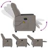 vidaXL Fauteuil de massage inclinable &eacute;lectrique Taupe Tissu