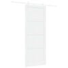 vidaXL Porte coulissante 93 x 232 cm Bois d'ing&eacute;nierie Blanc