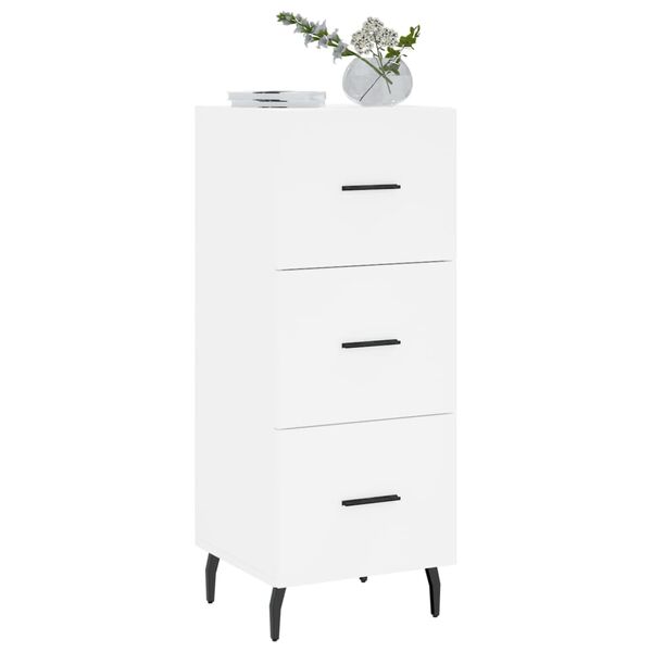 vidaXL Buffet blanc 34,5x34x90 cm bois d'ing&eacute;nierie