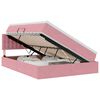 vidaXL Lit de Rangement avec t&ecirc;te de lit Rose 140 x 190 cm Velours