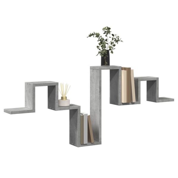vidaXL Étagère murale gris béton 104,5x10x43 cm bois d'ingénierie