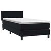 vidaXL Sommier &agrave; lattes de lit avec matelas noir 80x220 cm velours