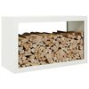 vidaXL Portant de bois de chauffage blanc 100x40x60 cm acier