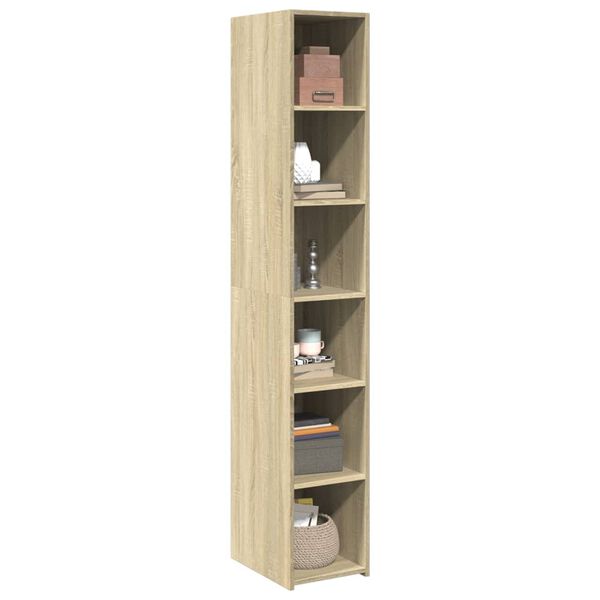 vidaXL Buffet haut ch&ecirc;ne sonoma 30x41x185 cm bois d'ing&eacute;nierie