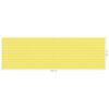 vidaXL Écran de balcon Jaune et blanc 120x400 cm PEHD