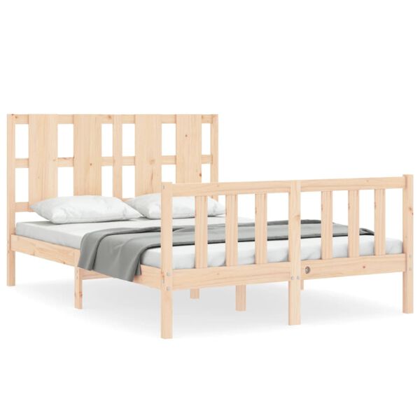 vidaXL Cadre de lit sans matelas 140x200 cm bois massif de pin