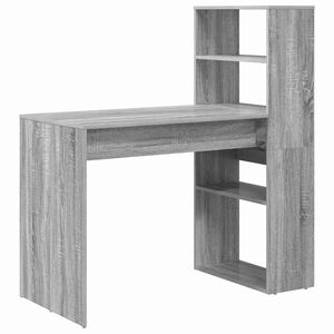 vidaXL Bureau Gris Sonoma 113 x 54 x 120 cm Bois d'ing&eacute;nierie
