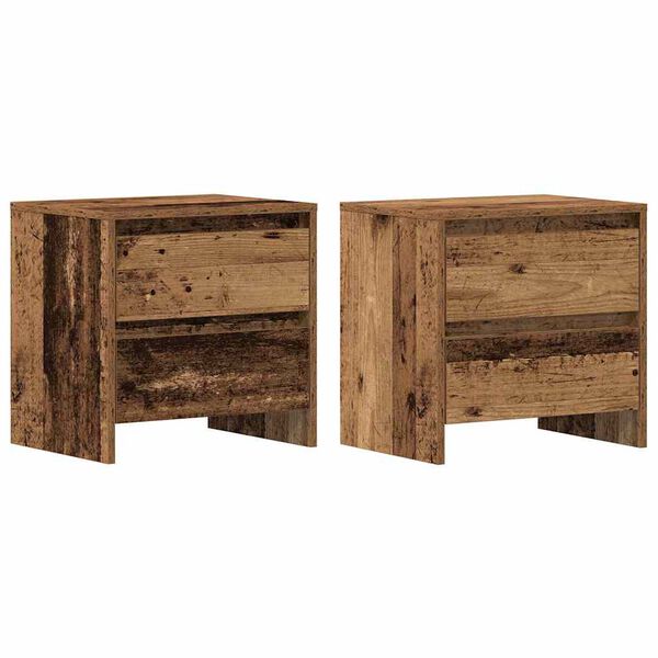 vidaXL Cabinet de chevet 2 pcs Bois ancien 45 x 34 x 44,5 cm