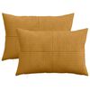 vidaXL Housse de coussin 2 pcs ALMELO Jaune 50 x 80 cm velours c&ocirc;tel&eacute;
