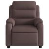 vidaXL Fauteuil de massage inclinable électrique Marron foncé Tissu