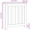 vidaXL Cache-radiateur blanc 78x20x82 cm bois d'ing&eacute;nierie