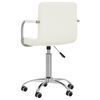 vidaXL Chaises pivotantes &agrave; manger lot de 4 blanc similicuir
